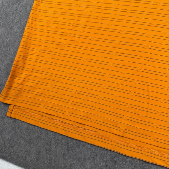 TPC Las Vegas Golf Polo Shirt Men's XL Under Armour Orange Striped HeatGear RARE - Picture 8 of 10